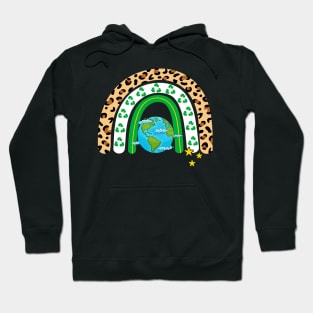 Earth Day Leopard Rainbow Hoodie